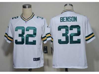 Nike NFL Green Bay Packers #32 Cedric Benson White Jerseys(Game)