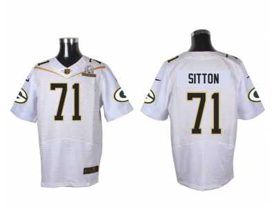 2016 PRO BOWL Nike Green Bay Packers #71 Josh Sitton white jerseys(Elite)