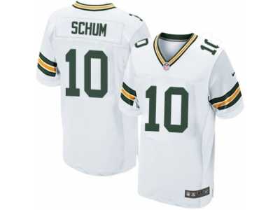 Men's Nike Green Bay Packers #10 Jacob Schum Elite White NFL Jersey