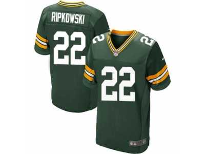 Men's Nike Green Bay Packers #22 Aaron Ripkowski Elite Green Team Color NFL Jersey