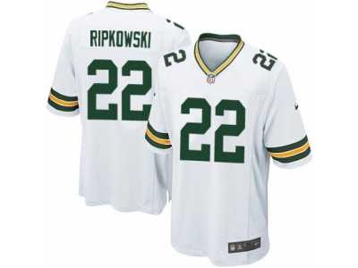 Men\'s Nike Green Bay Packers #22 Aaron Ripkowski Game White NFL Jersey