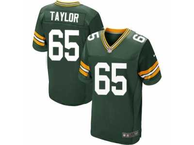 Men's Nike Green Bay Packers #65 Lane Taylor Elite Green Team Color NFL Jersey