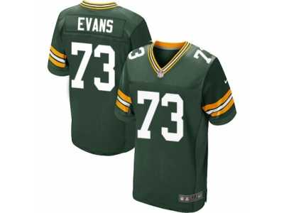 Men's Nike Green Bay Packers #73 Jahri Evans Elite Green Team Color NFL Jersey