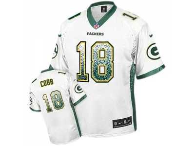 Nike Green Bay Packers #18 Randall Cobb White Jersey(Elite Drift Fashion)