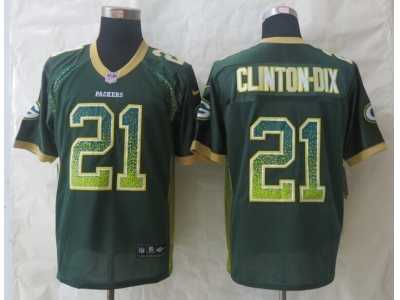 Nike Green Bay Packers #21 Clinton-Dix Green Jerseys(Drift Fashion Elite)