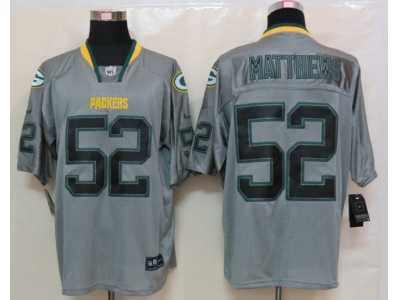Nike Green Bay Packers #52 Matthews Lights Out Grey Jersey(Elite)