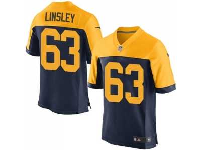 Nike Green Bay Packers #63 Corey Linsley Navy Blue Jerseys(Elite)