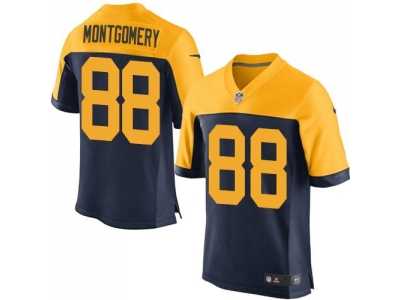 Nike Green Bay Packers #88 Ty Montgomery Navy Blue Jerseys(Elite)