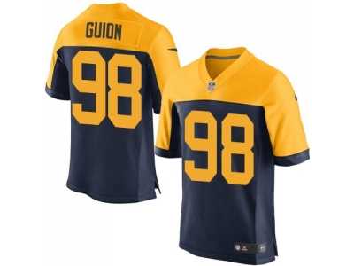 Nike Green Bay Packers #98 Letroy Guion Navy Blue Jerseys(Elite)
