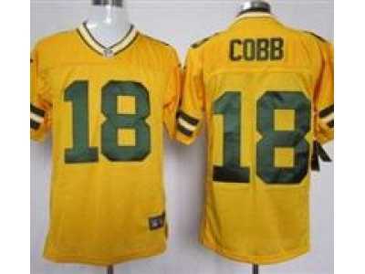 Nike NFL Green Bay Packers #18 Randall Cobb Yellow Jerseys(Elite)