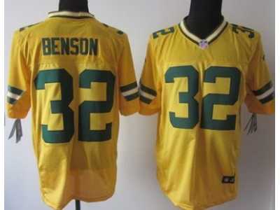 Nike NFL Green Bay Packers #32 Cedric Benson Yellow Jerseys(Elite)