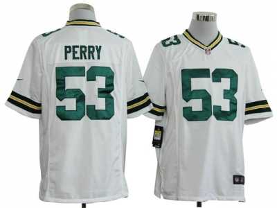 Nike NFL Green Bay Packers #53 Perry White Elite Jerseys