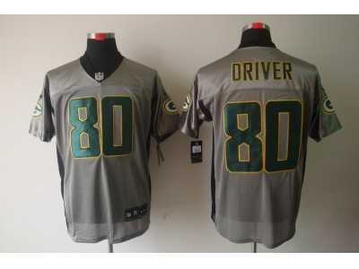 Nike NFL Green Bay Packers #80 Donald Driver Grey Jerseys[Shadow Elite]