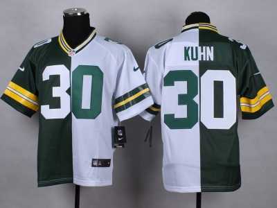 Nike Nike Green Bay Packers #30 John Kuhn green-white Jerseys(Splite Elite)
