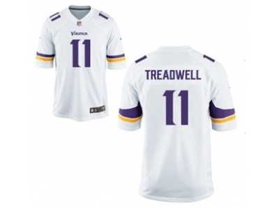 Men's Nike Minnesota Vikings #11 Laquon Treadwell Game White NFL Jersey