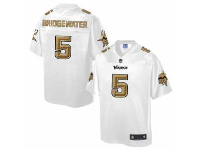 Nike Minnesota Vikings #5 Teddy Bridgewater White Men's NFL Pro Line Fashion Game Jersey