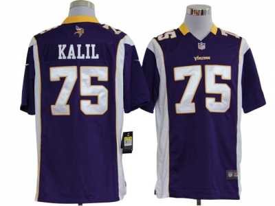 Nike NFL Minnesota Vikings #75 Matt Kalil purple Game Jerseys