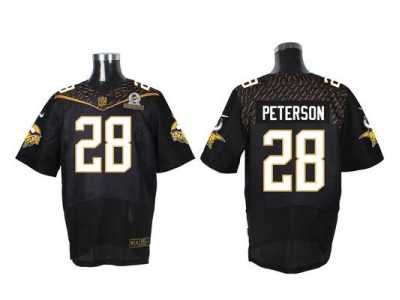2016 Pro Bowl Nike Minnesota Vikings #28 Adrian Peterson Black jerseys(Elite)