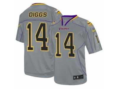 Men's Nike Minnesota Vikings #14 Stefon Diggs Elite Lights Out Grey NFL Jersey