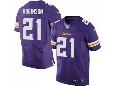Men's Nike Minnesota Vikings #21 Josh Robinson Purple Stitched NFL Elite Jersey