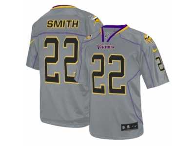 Men's Nike Minnesota Vikings #22 Harrison Smith Elite Lights Out Grey NFL Jersey