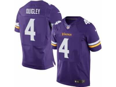 Men's Nike Minnesota Vikings #4 Ryan Quigley Elite Purple Team Color NFL Jersey
