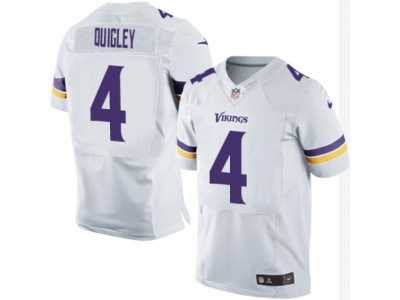 Men's Nike Minnesota Vikings #4 Ryan Quigley Elite White NFL Jersey