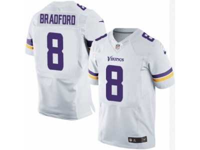 Men's Nike Minnesota Vikings #8 Sam Bradford Elite White NFL Jersey
