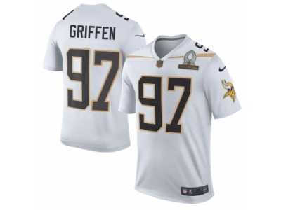 Men's Nike Minnesota Vikings #97 Everson Griffen Elite White Team Rice 2016 Pro Bowl NFL Jersey