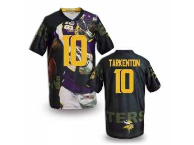 Minnesota Vikings #10 TARKENTON Men Stitched NFL Elite Fanatical Version Jersey- 5