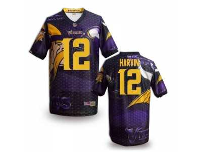 Minnesota Vikings #12 HARVIN Men Stitched NFL Elite Fanatical Version Jersey-6