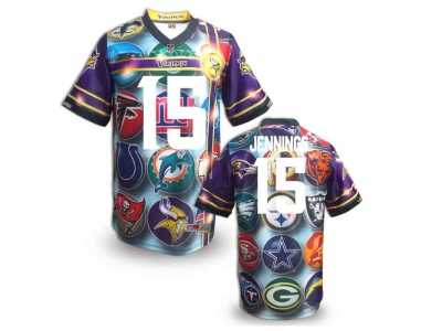 Minnesota Vikings #15 JENNINGS Men Stitched NFL Elite Fanatical Version Jersey-15