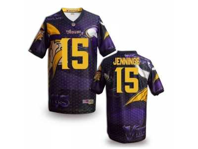 Minnesota Vikings #15 JENNINGS Men Stitched NFL Elite Fanatical Version Jersey-6