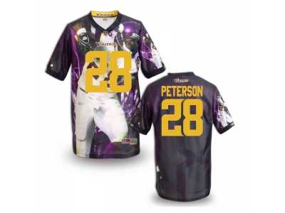 Minnesota Vikings #28 PETERSON Men Stitched NFL Elite Fanatical Version Jersey-3