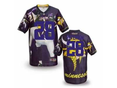 Minnesota Vikings #28 PETERSON Men Stitched NFL Elite Fanatical Version Jersey-4