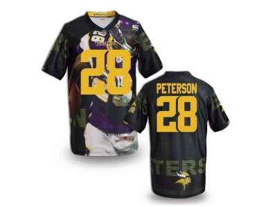 Minnesota Vikings #28 PETERSON Men Stitched NFL Elite Fanatical Version Jersey-5