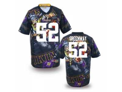 Minnesota Vikings #52 GREENWAY Men Stitched NFL Elite Fanatical Version Jersey-