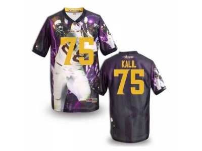 Minnesota Vikings #75 KALIL Men Stitched NFL Elite Fanatical Version Jersey-3