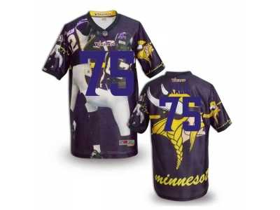 Minnesota Vikings #75 KALIL Men Stitched NFL Elite Fanatical Version Jersey-4