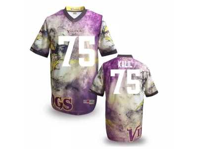 Minnesota Vikings #75 KALIL Men Stitched NFL Elite Fanatical Version Jersey-9