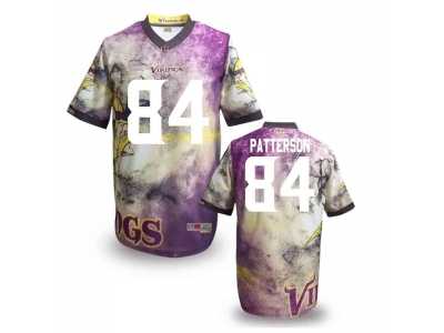 Minnesota Vikings #84 PATTERSON Men Stitched NFL Elite Fanatical Version Jersey-9