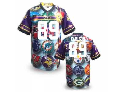 Minnesota Vikings #89 CARLSON Men Stitched NFL Elite Fanatical Version Jersey-10