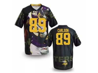 Minnesota Vikings #89 CARLSON Men Stitched NFL Elite Fanatical Version Jersey-5