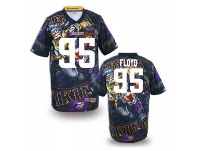 Minnesota Vikings #95 FLOYD Men Stitched NFL Elite Fanatical Version Jersey-1