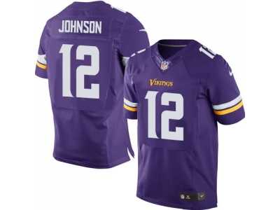 Nike Minnesota Vikings #12 Charles Johnson Purple Jerseys(Elite)