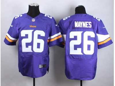 Nike Minnesota Vikings #26 Waynes purple jerseys(Elite)