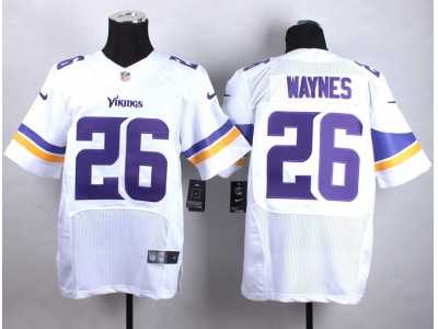 Nike Minnesota Vikings #26 Waynes white jerseys(Elite)