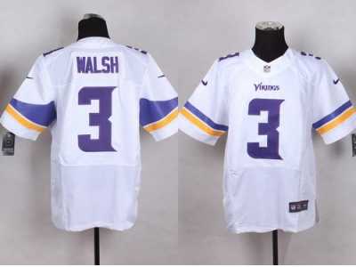 Nike Minnesota Vikings #3 Blair Walsh White Men\'s Stitched Jerseys(Elite)