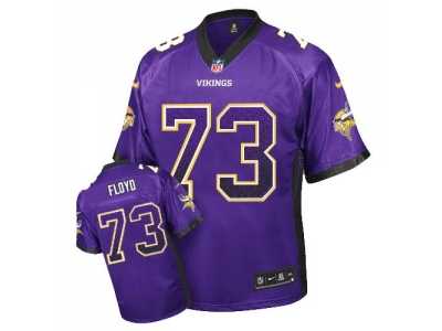Nike Minnesota Vikings #73 Sharrif Floyd Purple Team Color Men's Stitched NFL Elite Drift Fashion Jersey