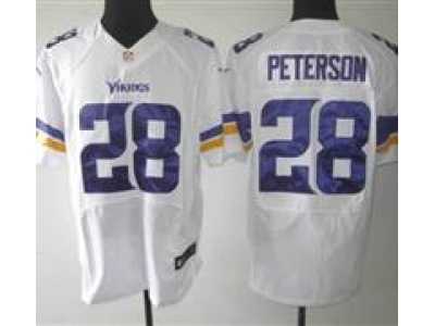 Nike NFL Minnesota Vikings #28 Adrian Peterson White Jerseys(Elite)